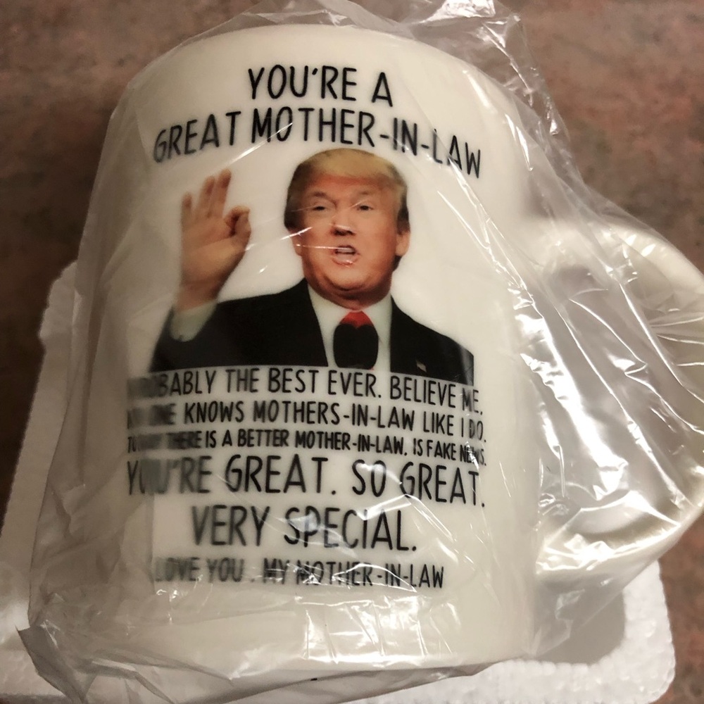 Mother in law coffee mug. New in box with original  styrofoam packing